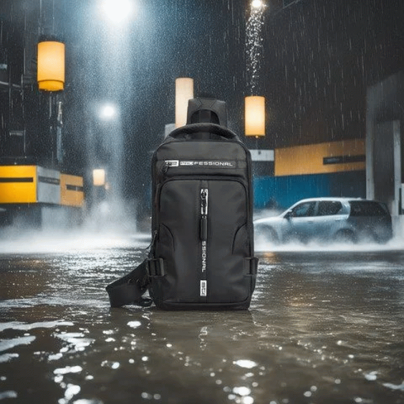 [Waterproof Men's Bag] with USB Port