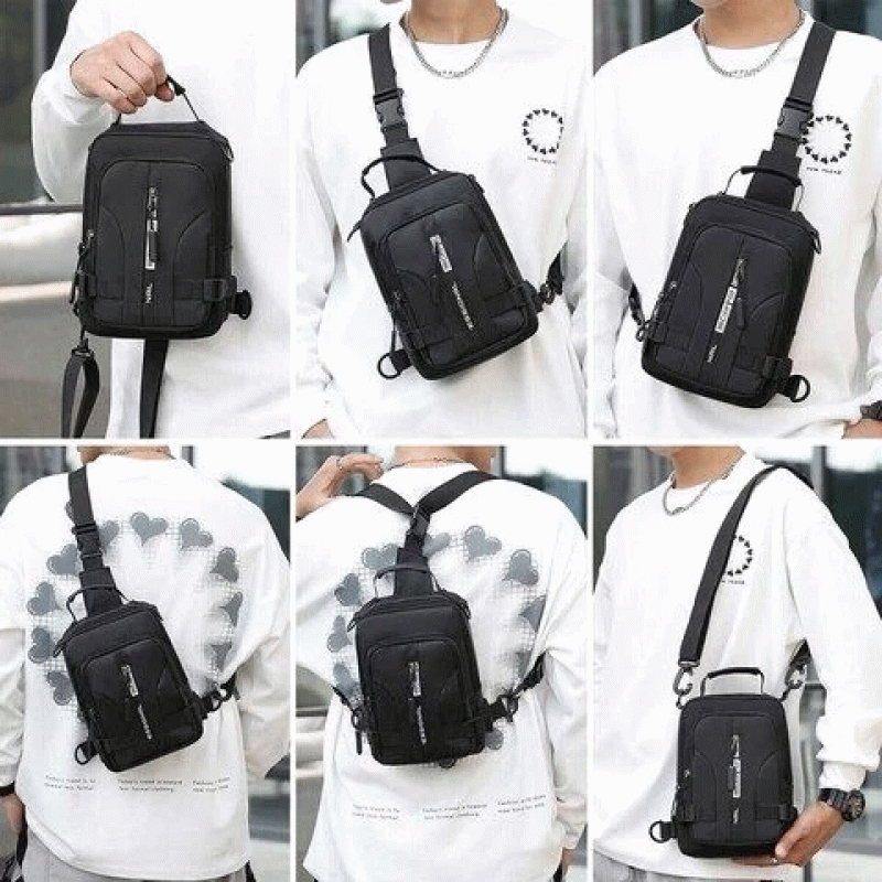 [Waterproof Men's Bag] with USB Port